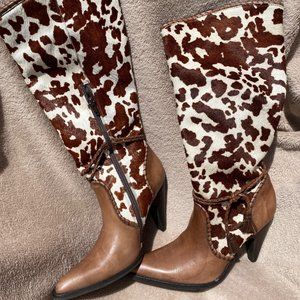 GIANNI BINI LEATHER "APPALOOSA" BOOTS SIZE 7